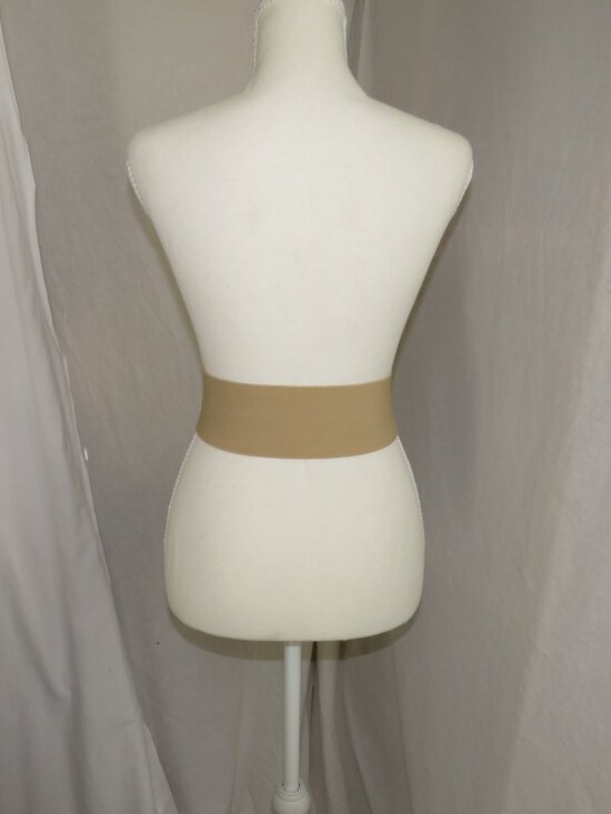 H&M Wide Waist Belt | Beige Corset Belt with Double Buckle | Ballet Core Gymnast main image 7